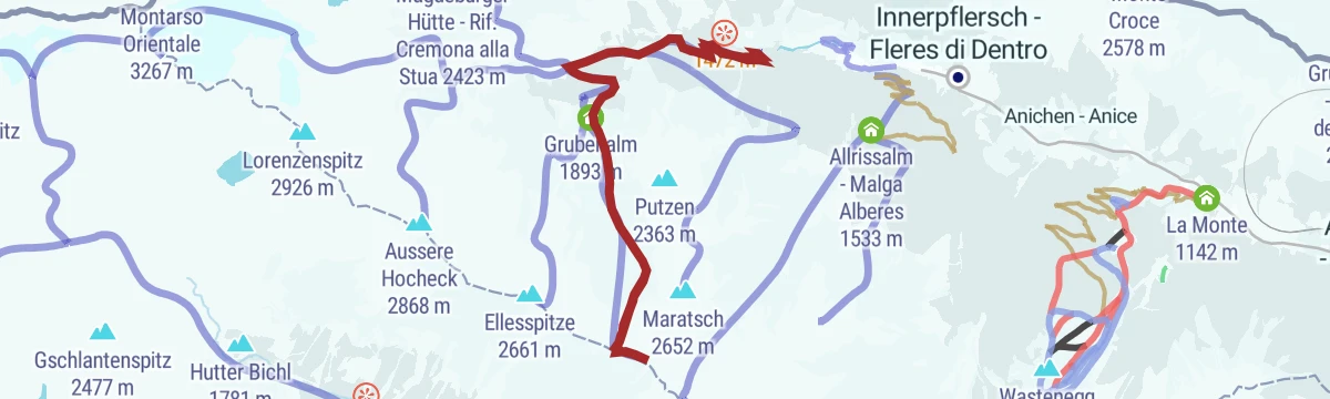 Route map: Escursione sci d'alpinismo: Monte Muro